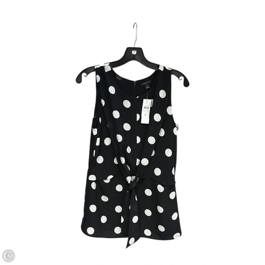 Top Sleeveless By Ann Taylor In Polkadot Pattern, Size: 8