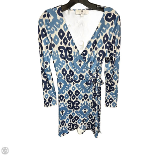 Dress Casual Short By Jeanne Pierre In Blue & White, Size: Xs