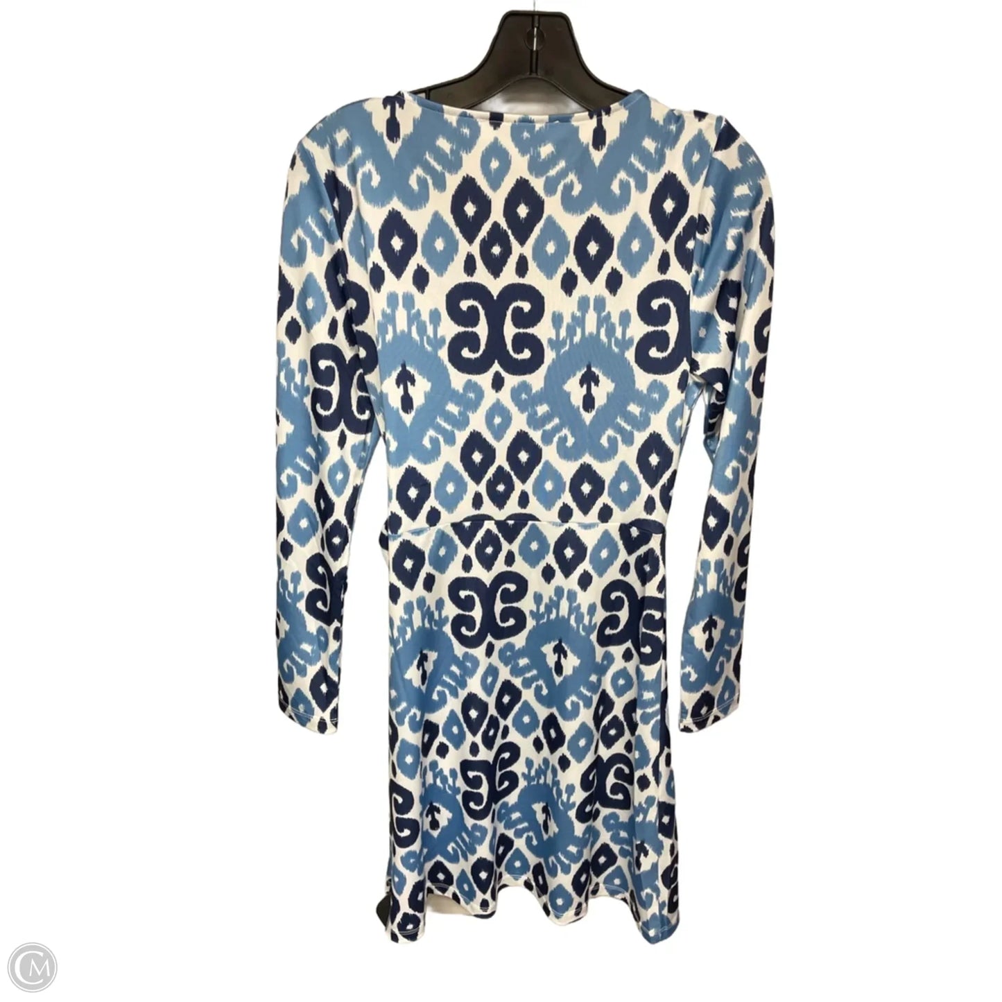 Dress Casual Short By Jeanne Pierre In Blue & White, Size: Xs