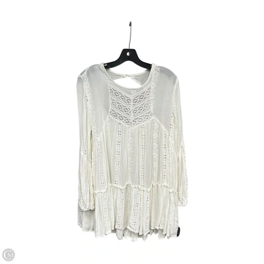 Tunic Long Sleeve By Free People In Cream, Size: M