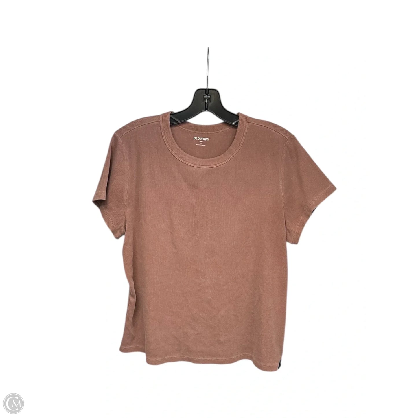 Top Short Sleeve Basic By Old Navy In Brown, Size: Xl