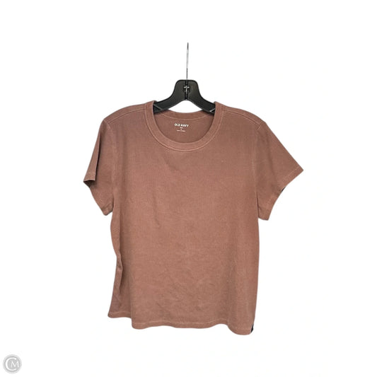 Top Short Sleeve Basic By Old Navy In Brown, Size: Xl
