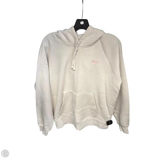 Sweatshirt Hoodie By Fila In Cream, Size: M