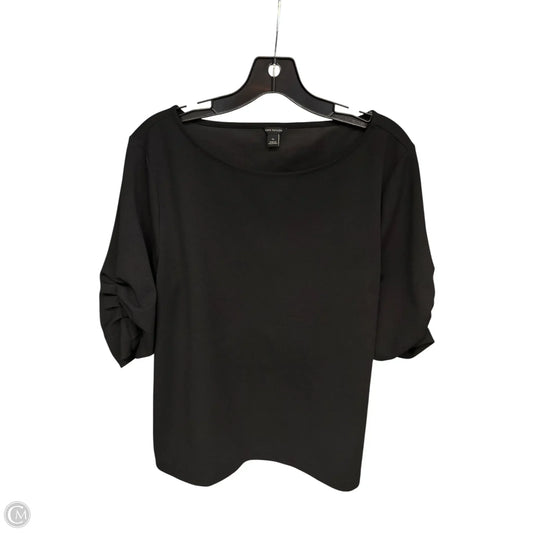 Top Short Sleeve By Ann Taylor In Black, Size: Xl