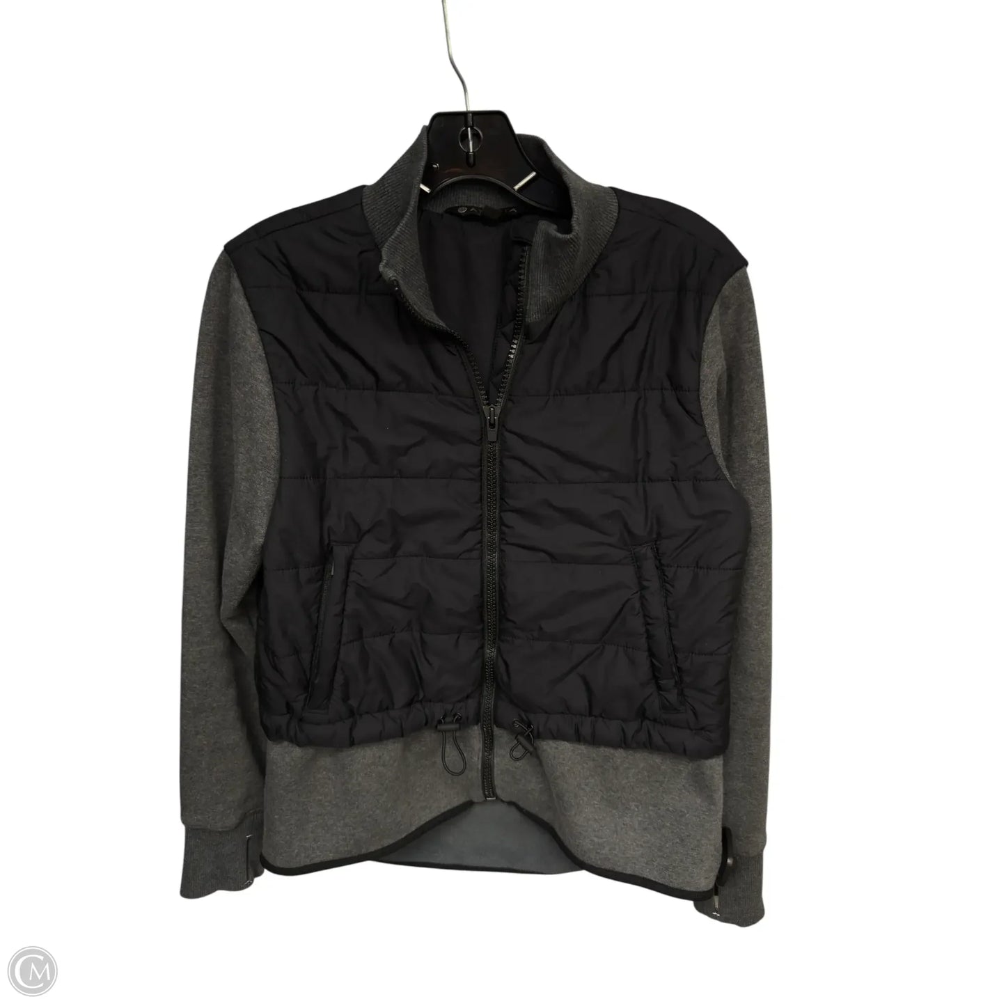 Athletic Jacket By Athleta In Black & Grey, Size: S
