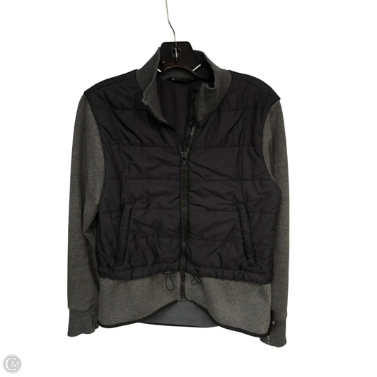 Athletic Jacket By Athleta In Black & Grey, Size: S