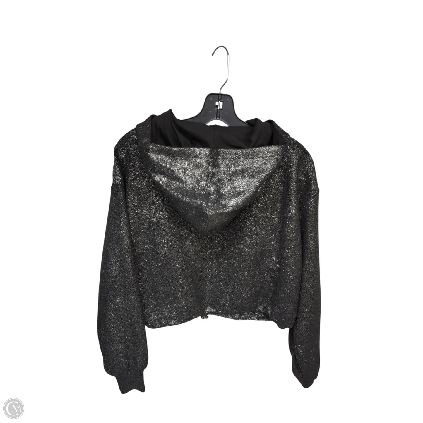 Sweatshirt Hoodie By Pilcro In Black & Silver, Size: Xs