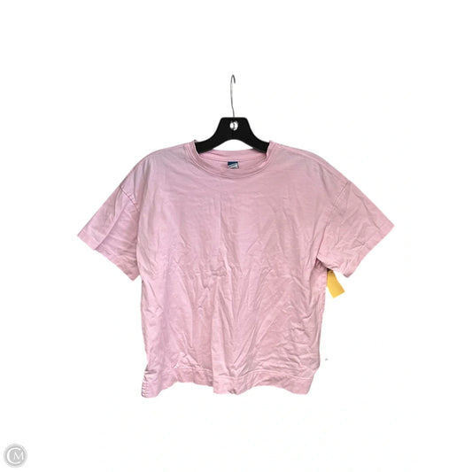 Top Short Sleeve Basic By Old Navy In Pink, Size: S