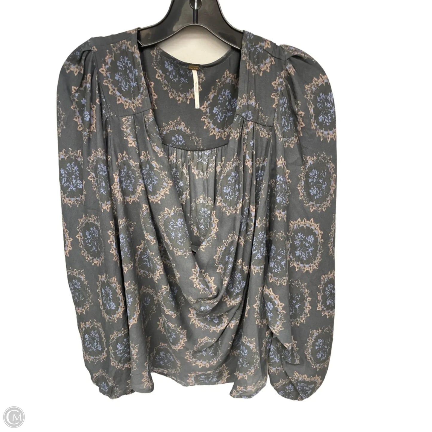 Top Long Sleeve By Free People In Grey, Size: M