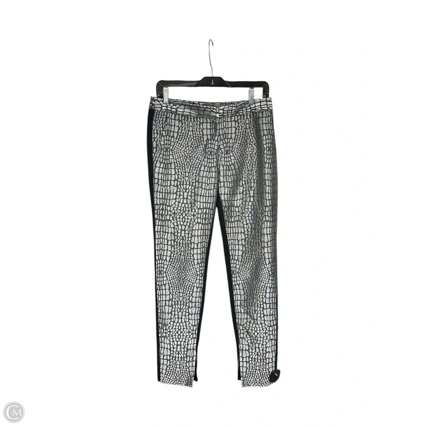 Pants Designer By Diane Von Furstenberg In Black & Silver, Size: 6