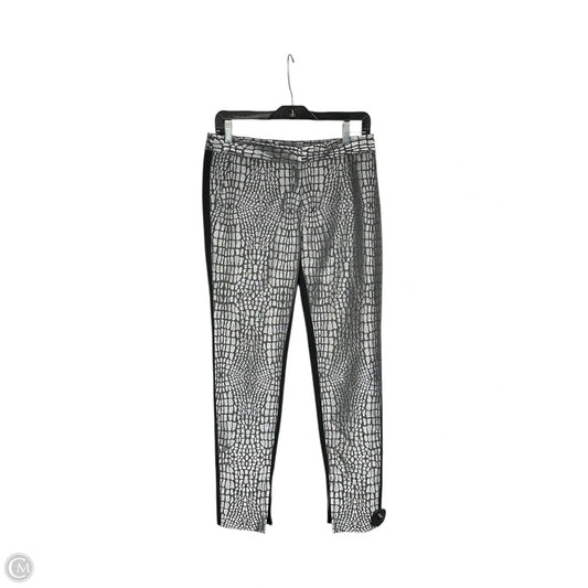 Pants Designer By Diane Von Furstenberg In Black & Silver, Size: 6