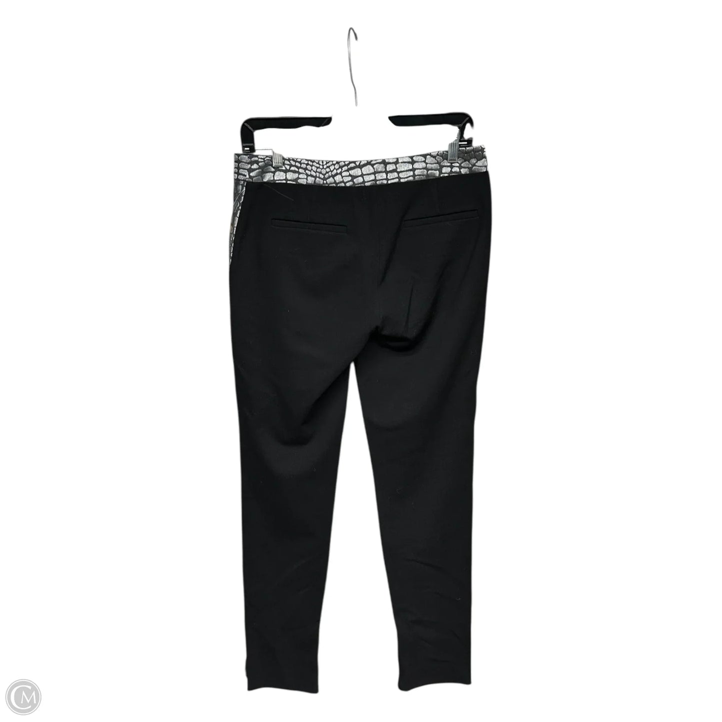 Pants Designer By Diane Von Furstenberg In Black & Silver, Size: 6