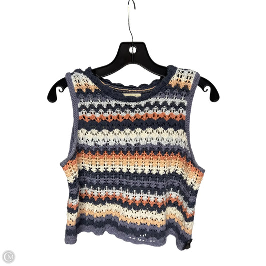 Top Sleeveless By Universal Thread In Blue & White, Size: S
