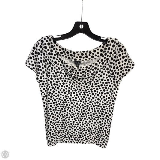 Top Short Sleeve By Rafaella In Polkadot Pattern, Size: M