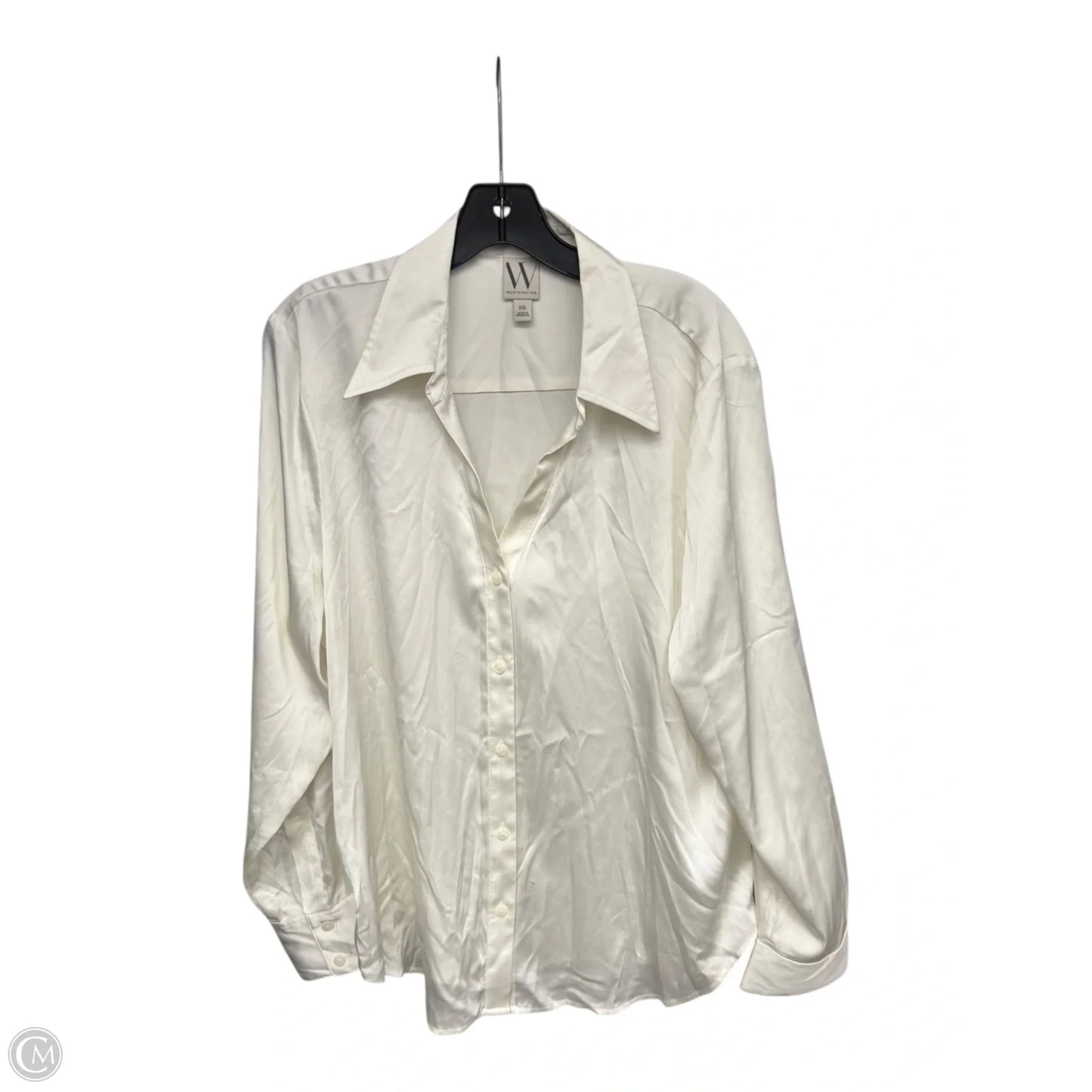 Top Long Sleeve By Worthington In Cream, Size: Xxl