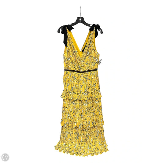 Dress Casual Maxi By Lulus In Black & Yellow, Size: L