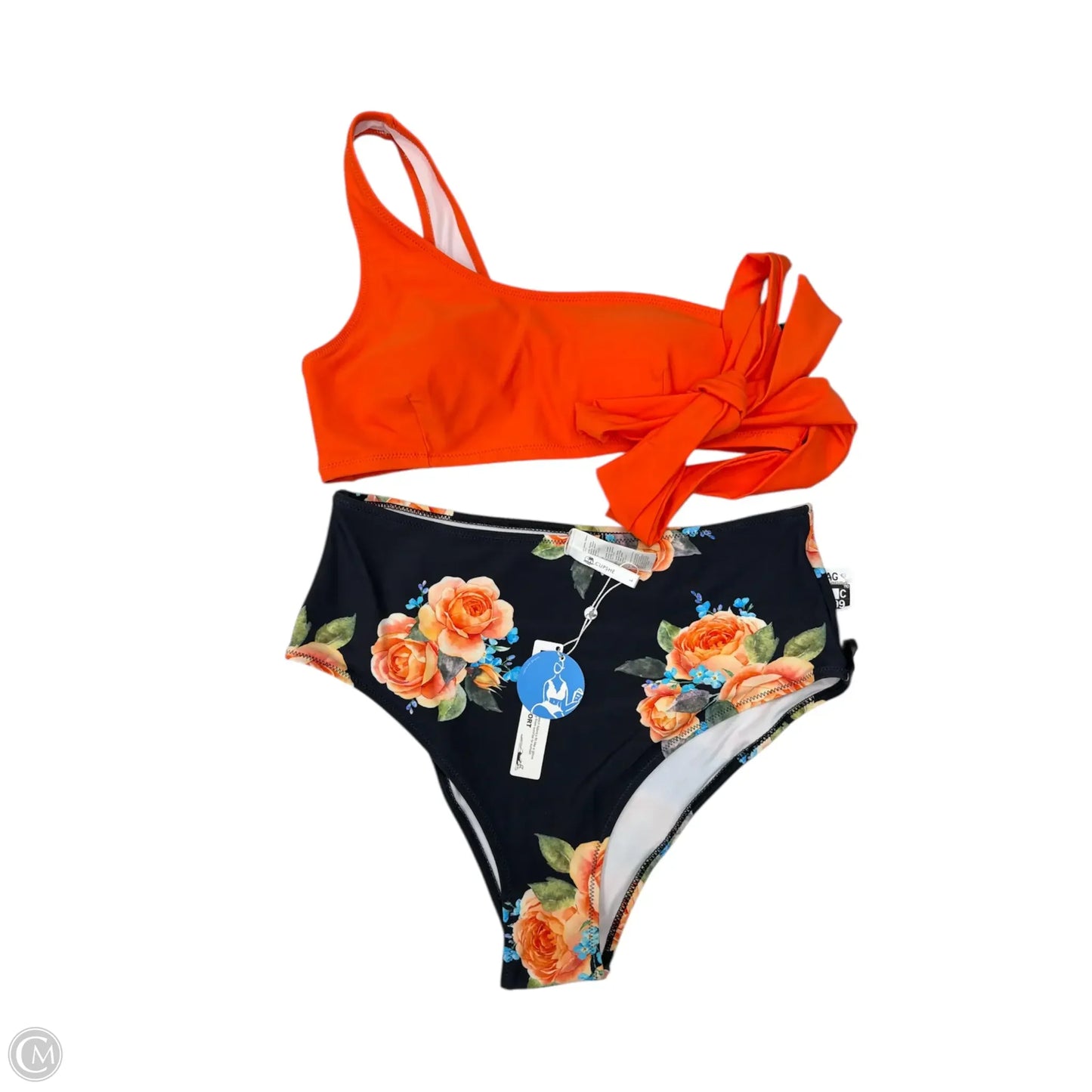 Swimsuit 2pc By Cupshe In Blue & Orange, Size: L