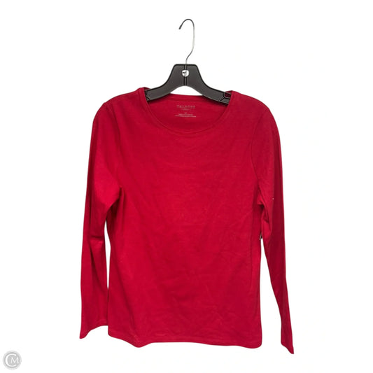Top Long Sleeve Basic By Talbots In Red, Size: Lp