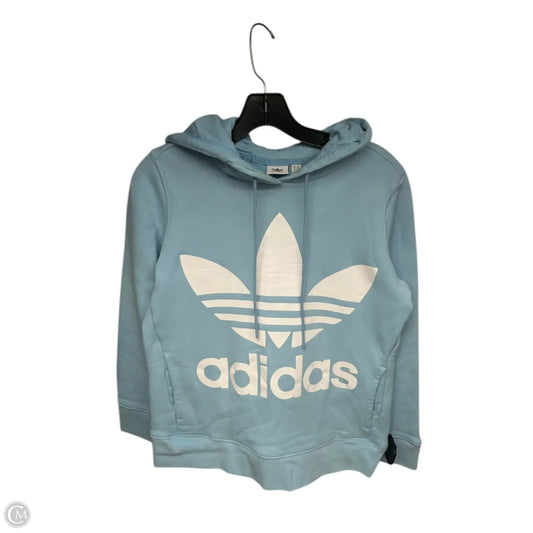 Athletic Sweatshirt Hoodie By Adidas In Blue, Size: Xs