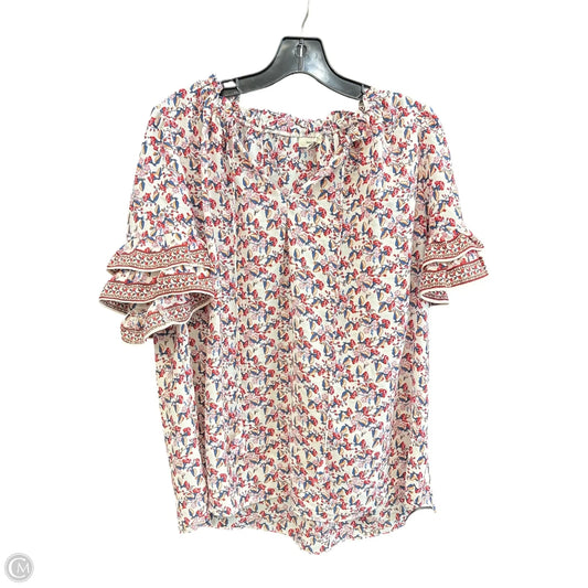 Top Short Sleeve By Max Studio In Floral Print, Size: 1x