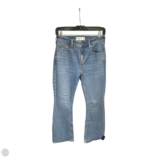 Jeans Boot Cut By Abercrombie And Fitch In Blue Denim, Size: 0p