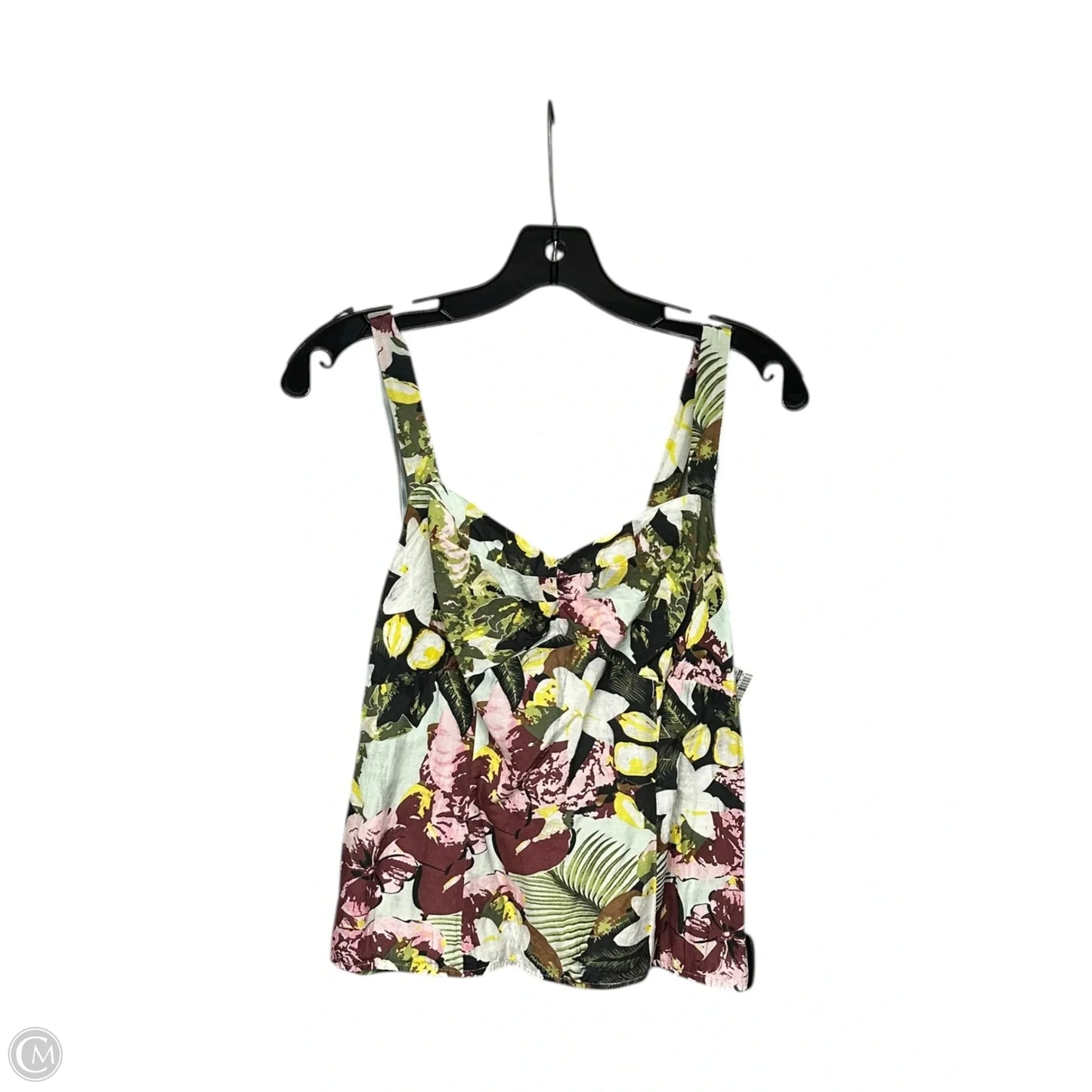 Top Sleeveless By Cabi In Floral Print, Size: S