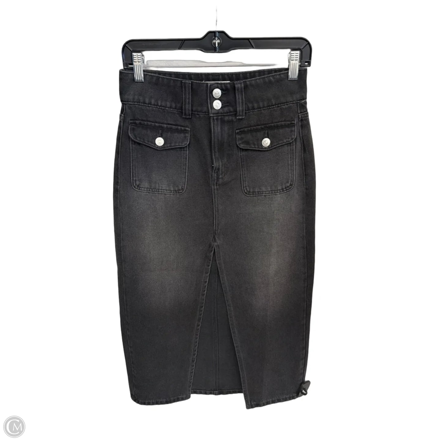 Skirt Midi By We The Free In Black Denim, Size: 0