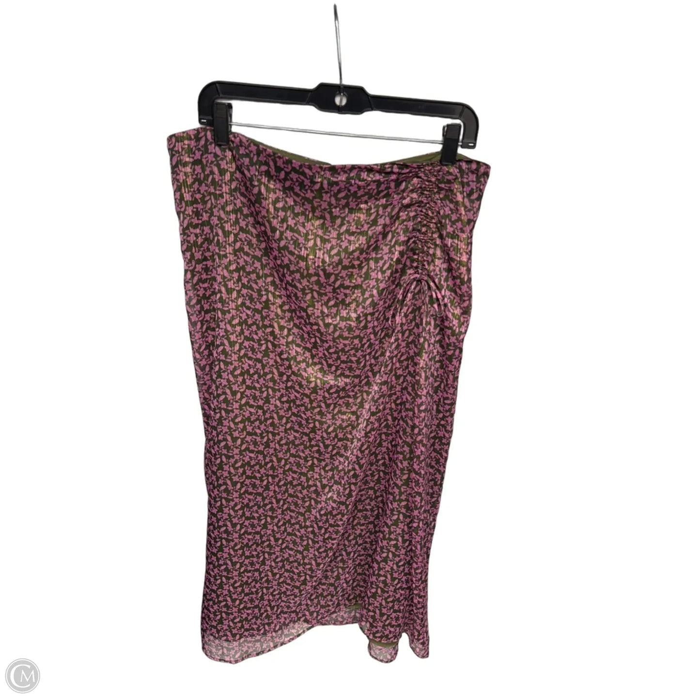 Skirt Maxi By Loft In Green & Purple, Size: 14
