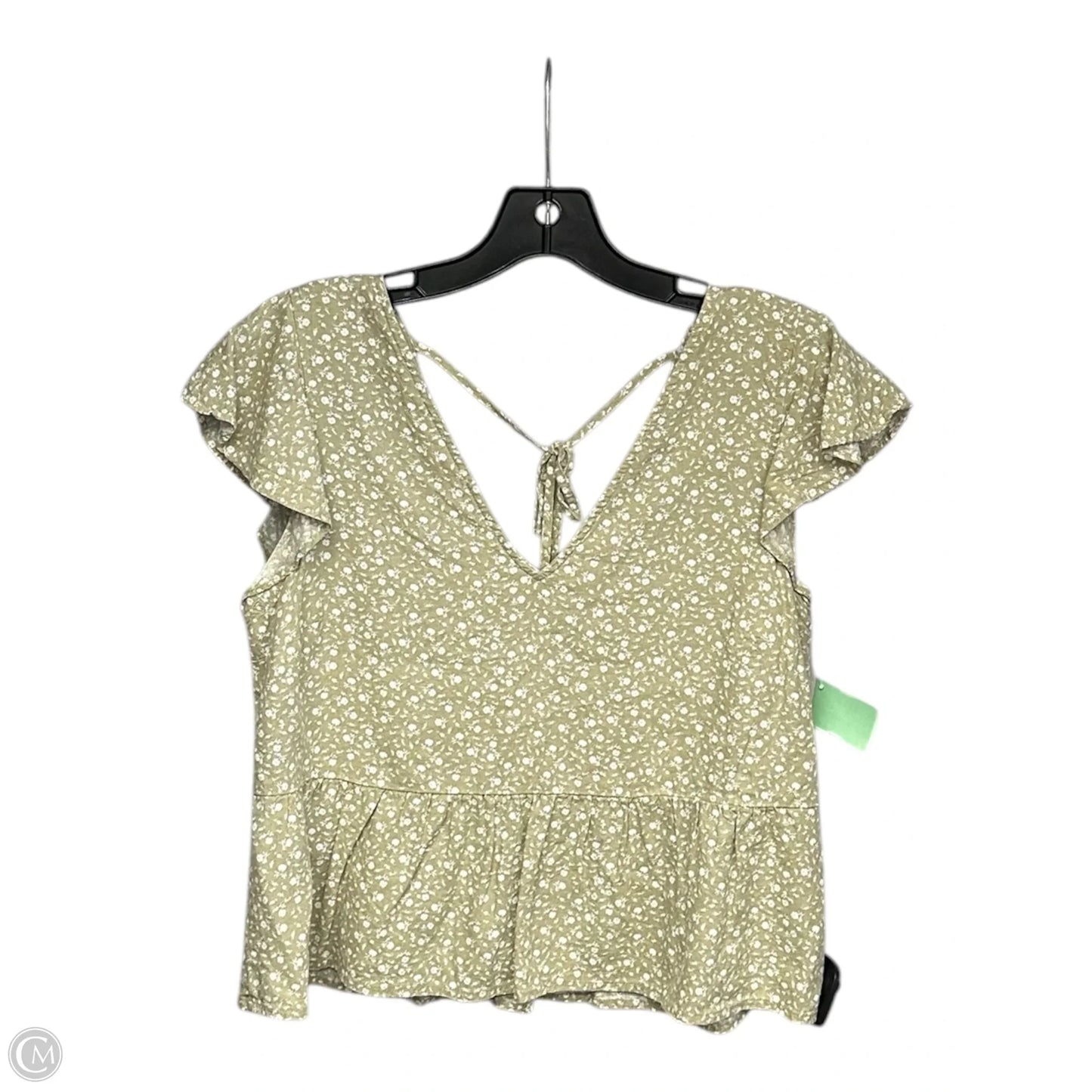 Top Short Sleeve By Abercrombie And Fitch In Green, Size: S