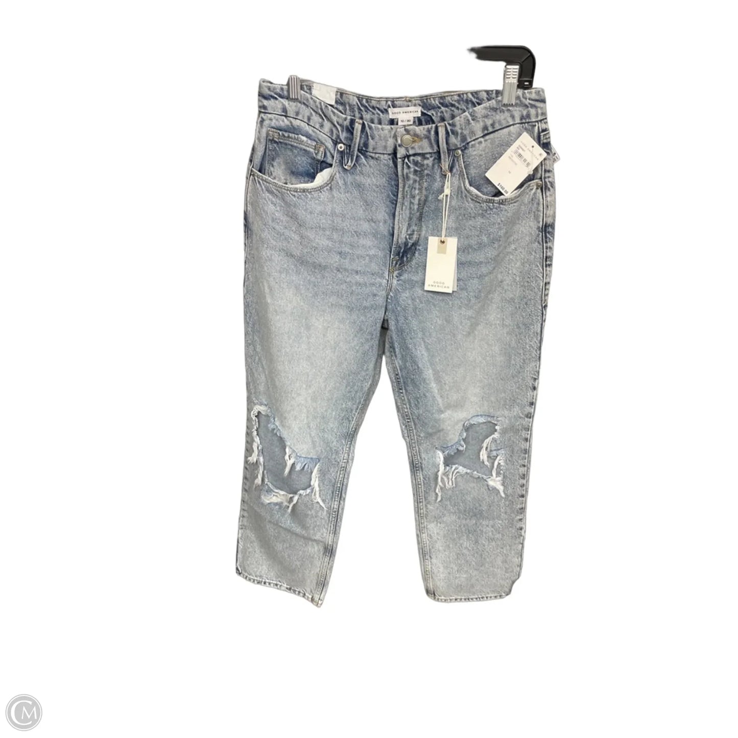 Jeans Straight By Good American In Blue Denim, Size: 10