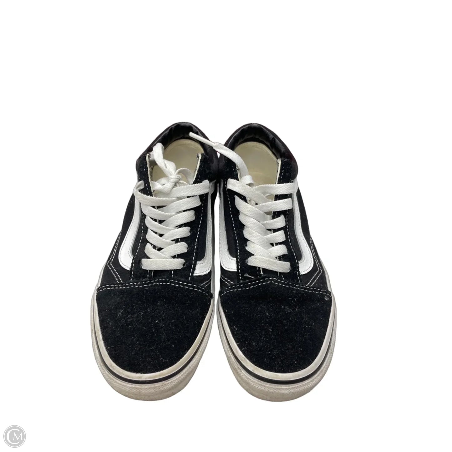 Shoes Sneakers By Vans In Black & White, Size: 6.5