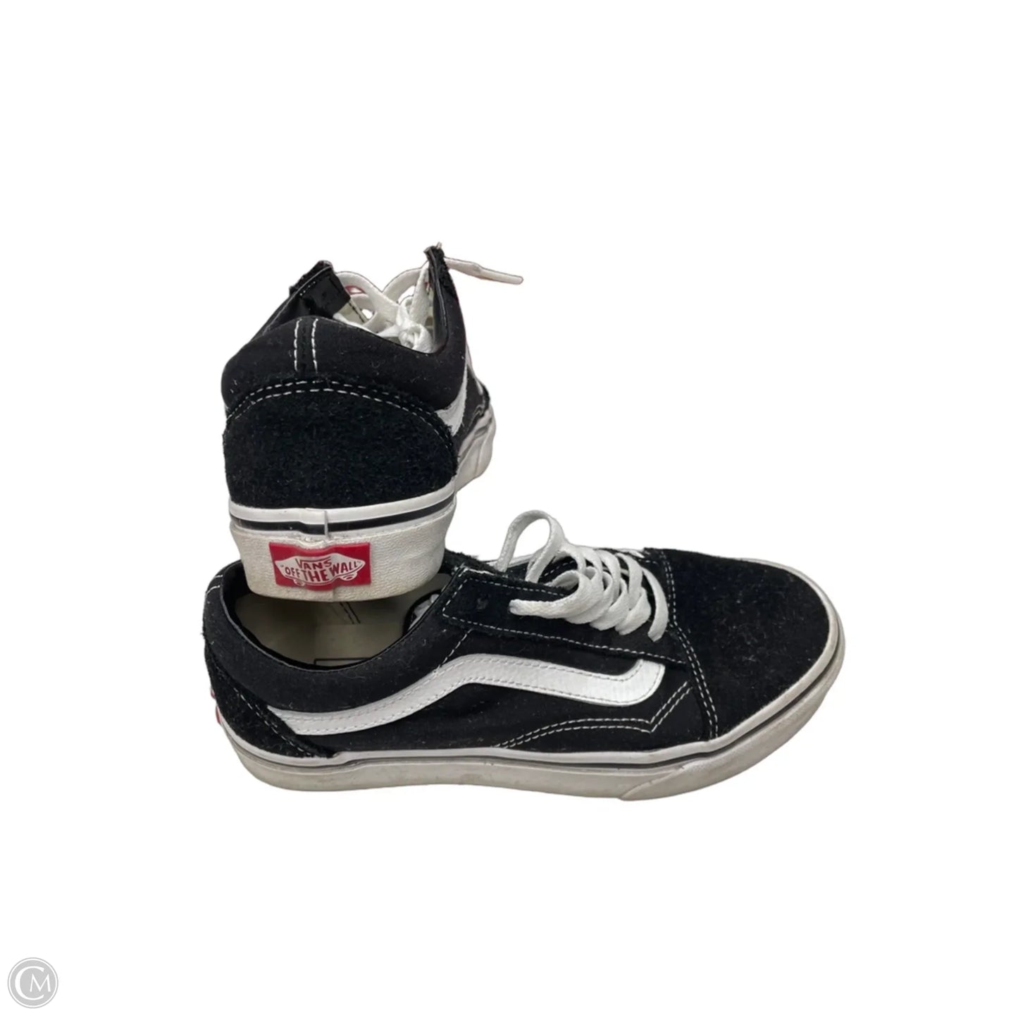 Shoes Sneakers By Vans In Black & White, Size: 6.5