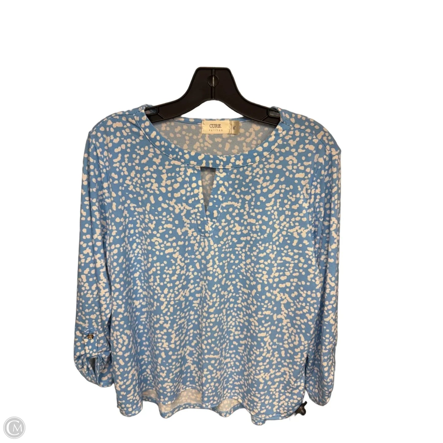 Top 3/4 Sleeve By Cure In Blue & White, Size: Lp