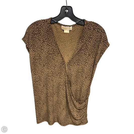 Top Short Sleeve By Michael By Michael Kors In Animal Print, Size: 1x