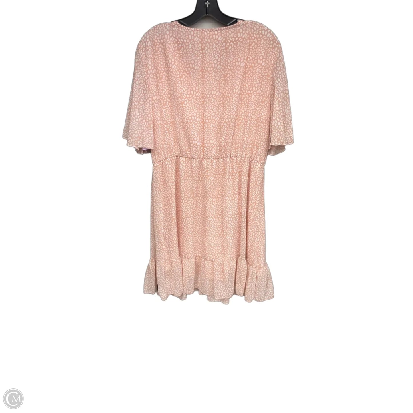 Dress Casual Short By Clothes Mentor In Pink & White, Size: Xl