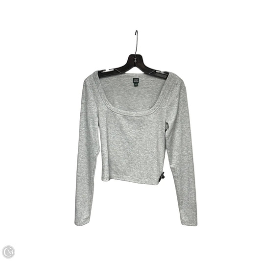 Top Long Sleeve By Wild Fable In Grey, Size: S
