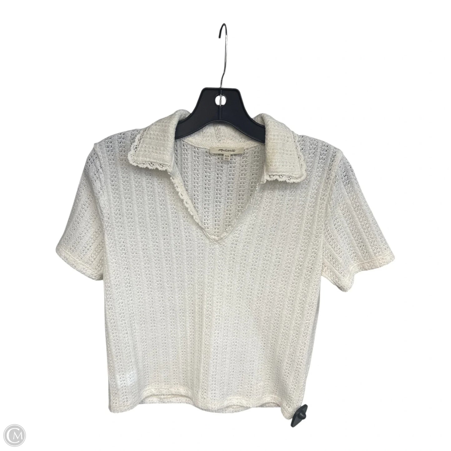 Top Short Sleeve By Madewell In Cream, Size: Xxs