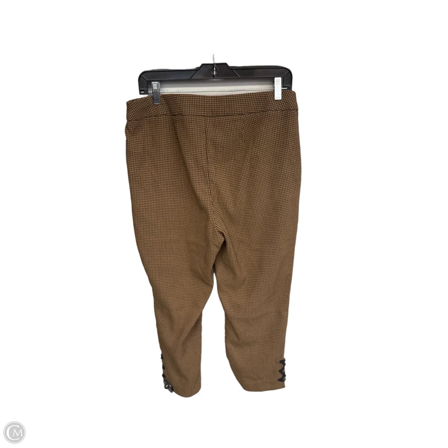 Pants Cropped By Chicos In Black & Brown, Size: L
