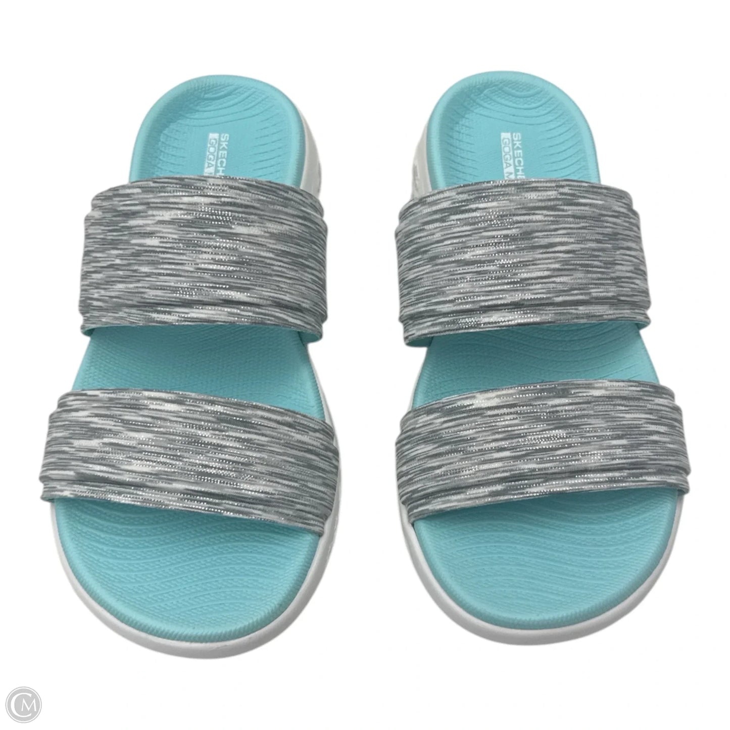 Sandals Flats By Skechers In Grey & White, Size: 7