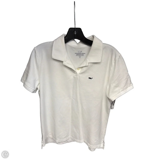 Athletic Top Short Sleeve By Vineyard Vines In White, Size: S