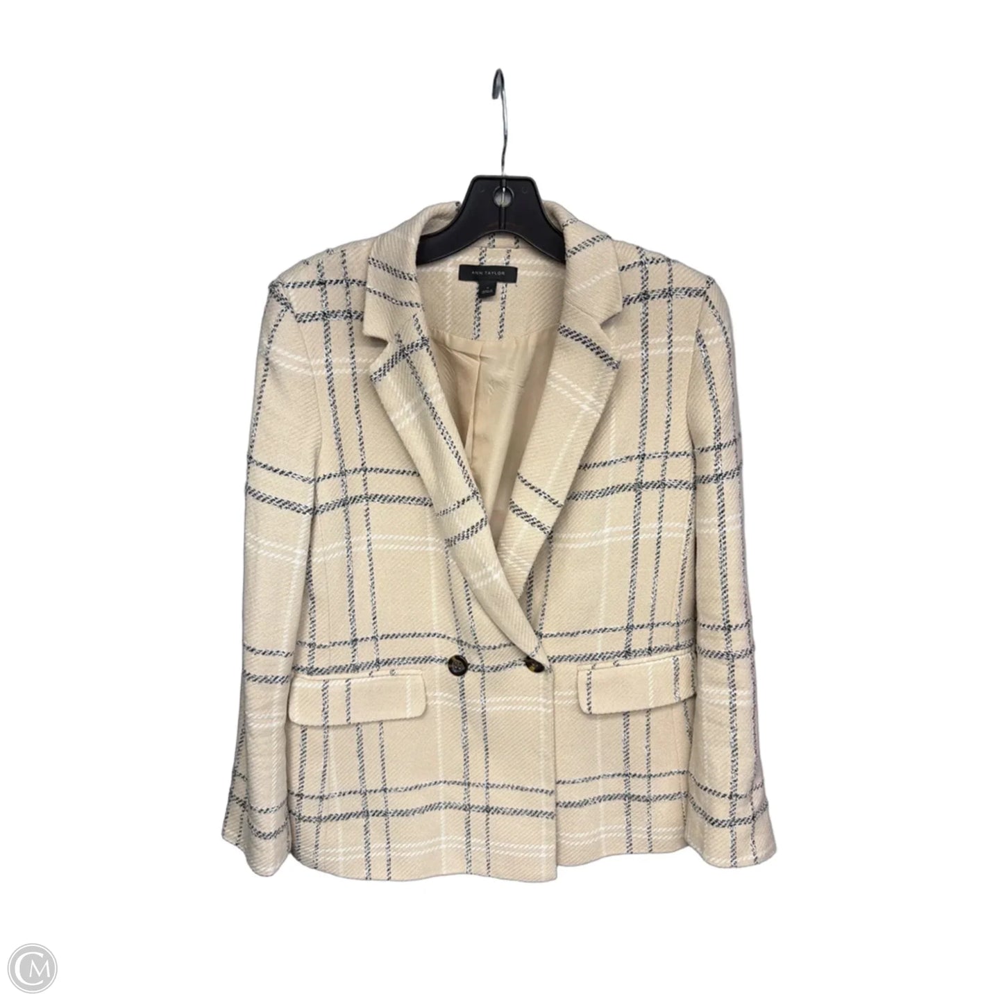Blazer By Ann Taylor In Tan, Size: 4