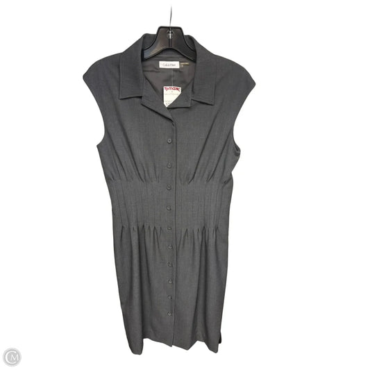 Dress Casual Short By Calvin Klein In Grey, Size: 10
