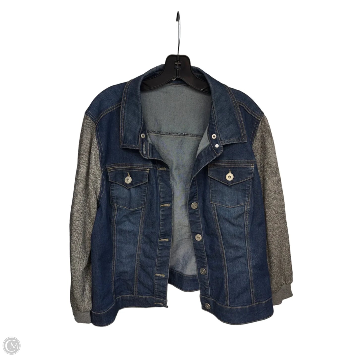 Jacket Denim By Clothes Mentor In Blue Denim, Size: 2x