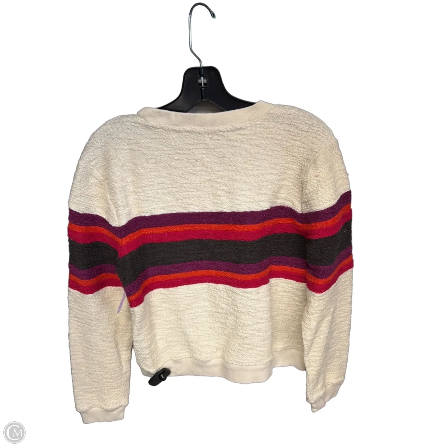 Sweater By Faherty In Cream & Purple, Size: S