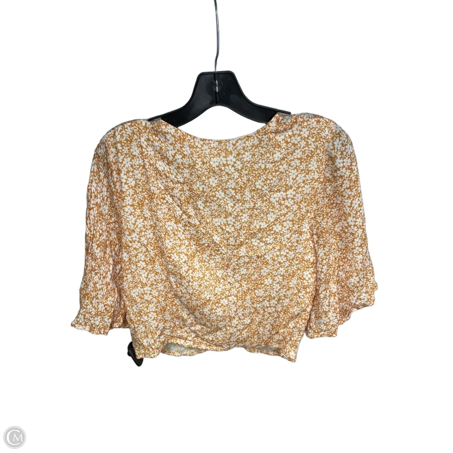 Top Short Sleeve By Sage In Orange, Size: M
