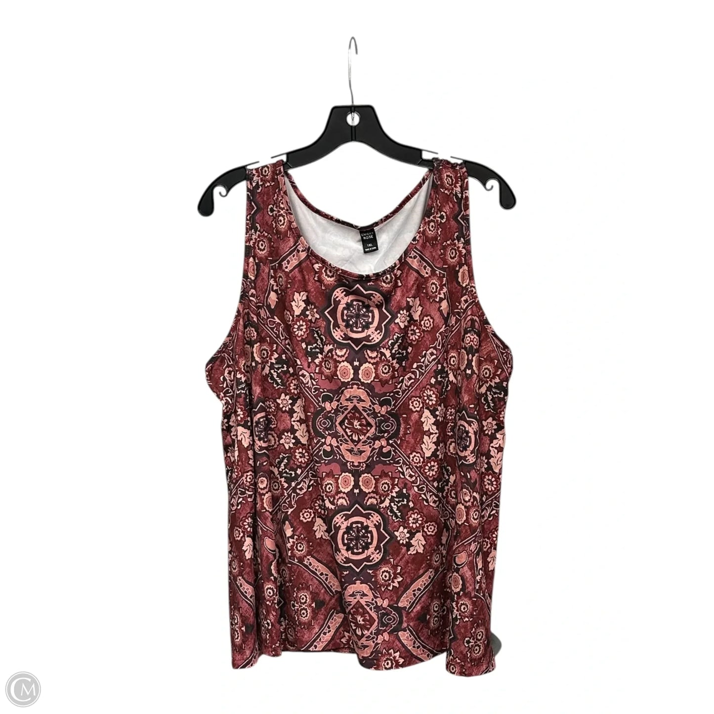 Top Sleeveless By Emery Rose In Red, Size: 1x