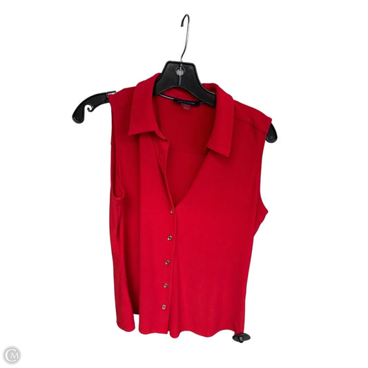 Top Sleeveless By Tommy Hilfiger In Red, Size: S