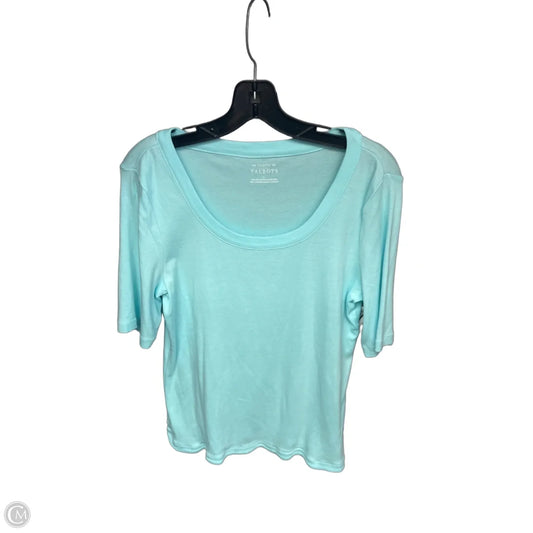 Top Short Sleeve By Talbots In Teal, Size: L