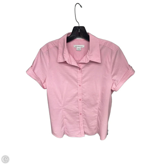 Top Short Sleeve By Liz Claiborne In Pink, Size: L