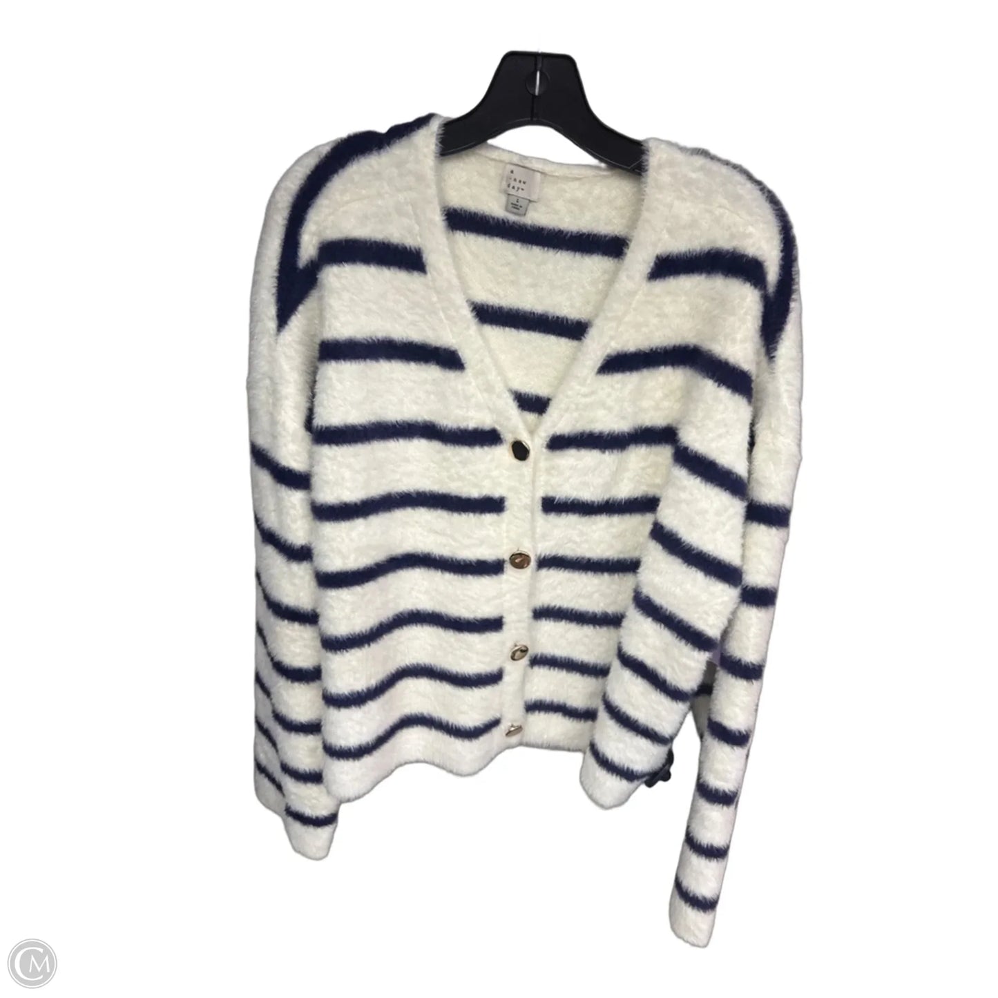 Cardigan By A New Day In Blue & White, Size: L